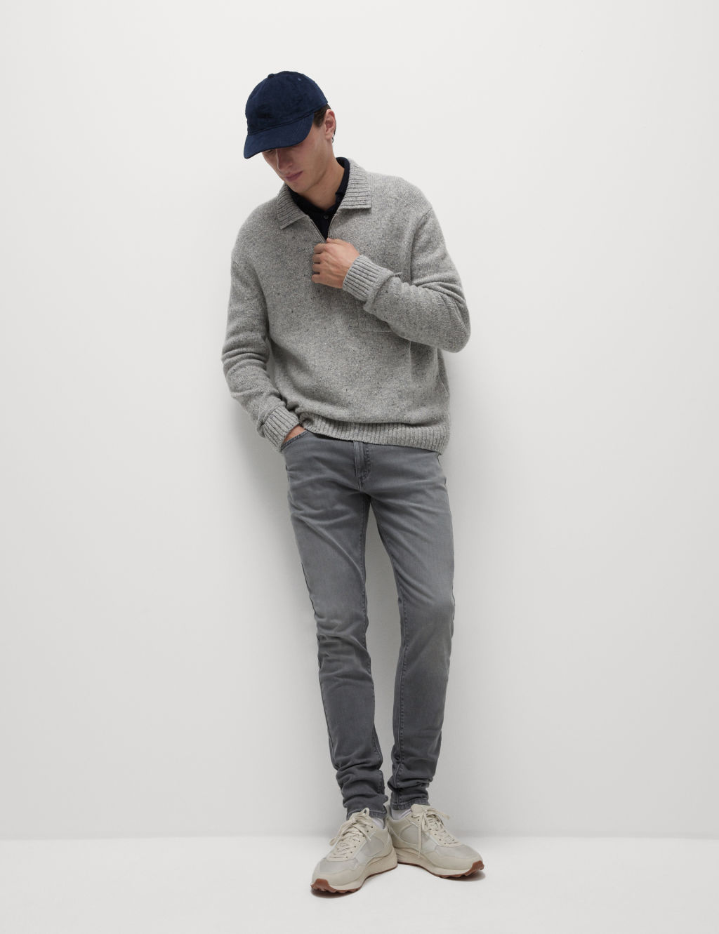 M&S Skinny Fit Stretch Jeans - 3833 - Mid Grey, Mid Grey