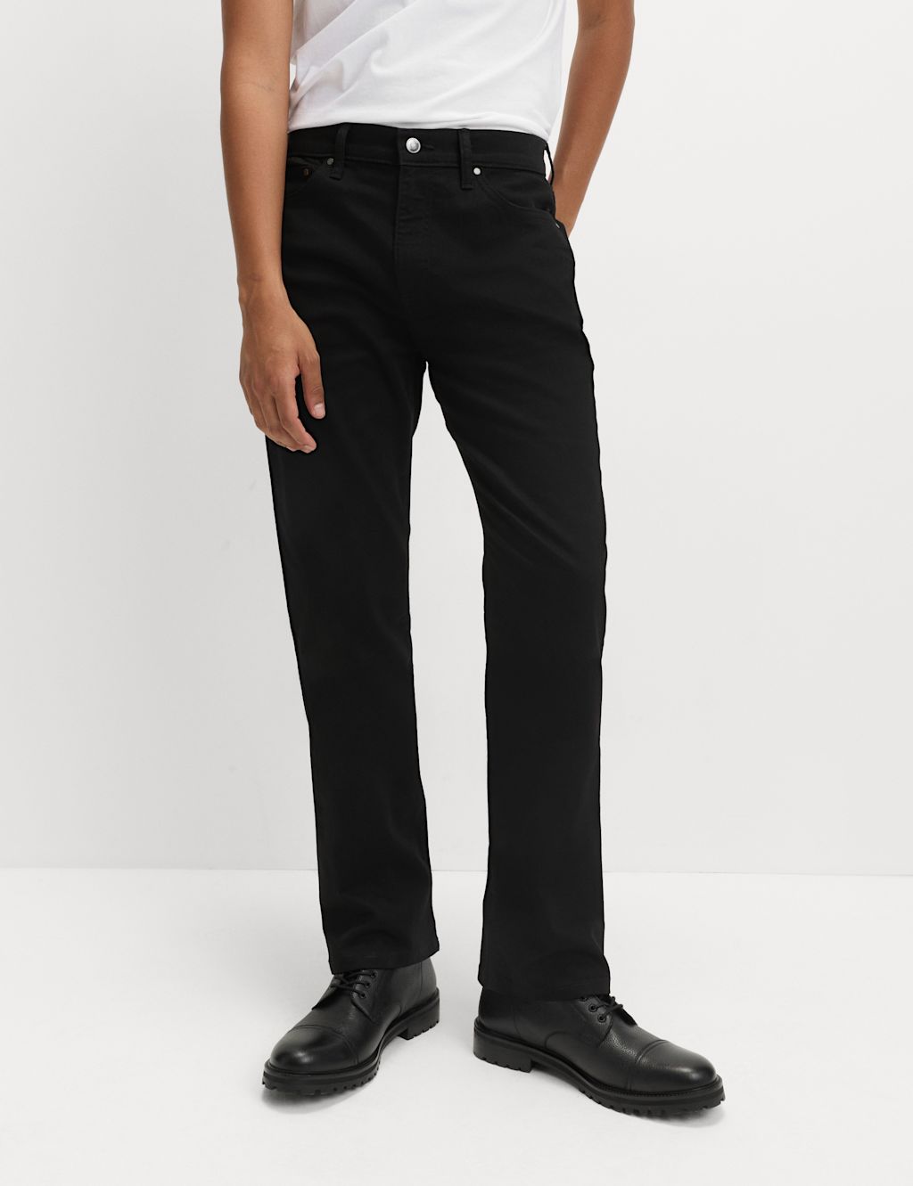 M&S Bootcut Fit Stretch Jeans - 3229 - Black/Black, Black/Black