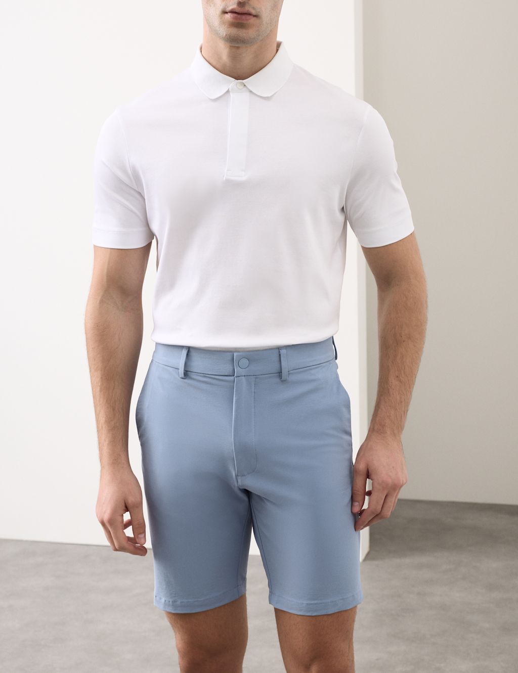 Autograph Performance Technical Stretch Shorts - 34 - Light Blue, Light Blue