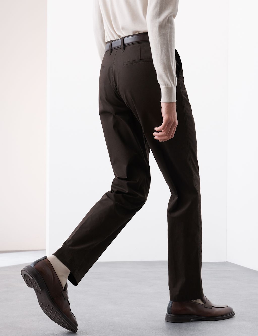 Autograph Regular Fit Super Lightweight Chinos - 3229 - Dark Chocolate, Dark Chocolate