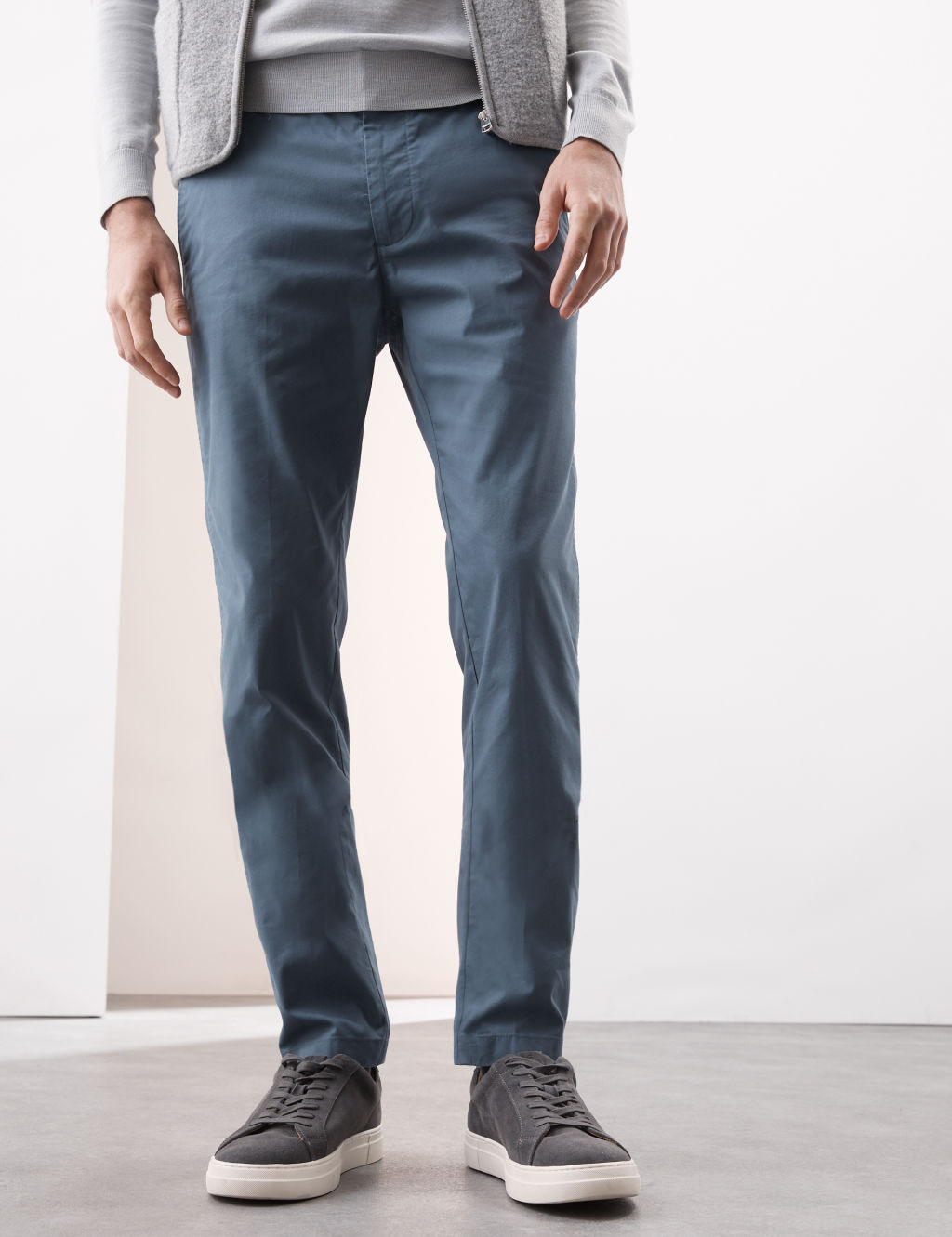 Autograph Slim Fit Super Lightweight Chinos - 3233 - Air Force Blue, Air Force Blue