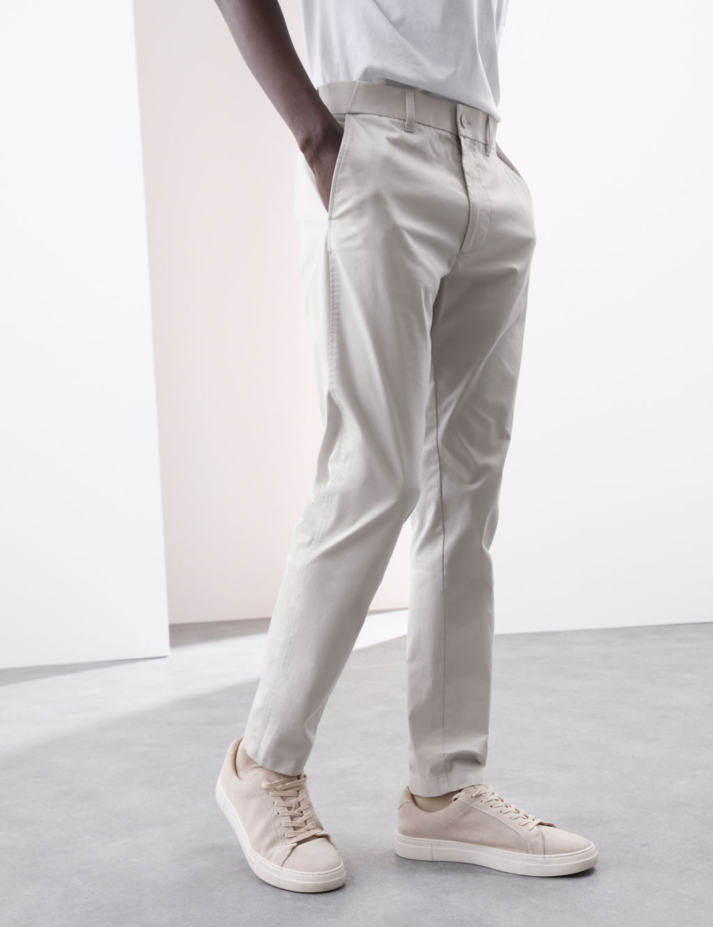 Autograph Slim Fit Super Lightweight Chinos - 3233 - Dove, Dove