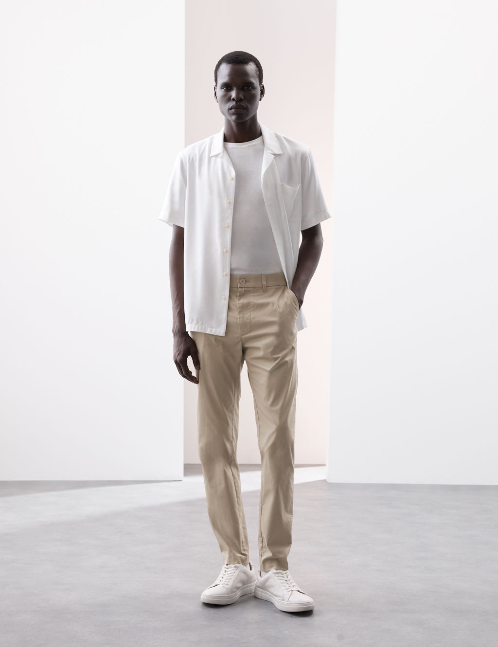 Autograph Slim Fit Super Lightweight Chinos - 3233 - Sand, Sand