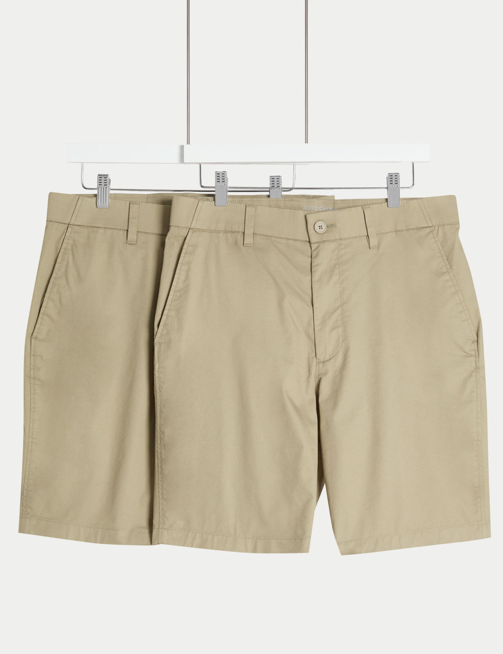 Autograph 2 Pack Regular Fit Lightweight Chino Shorts - 30MID - Sand, Sand