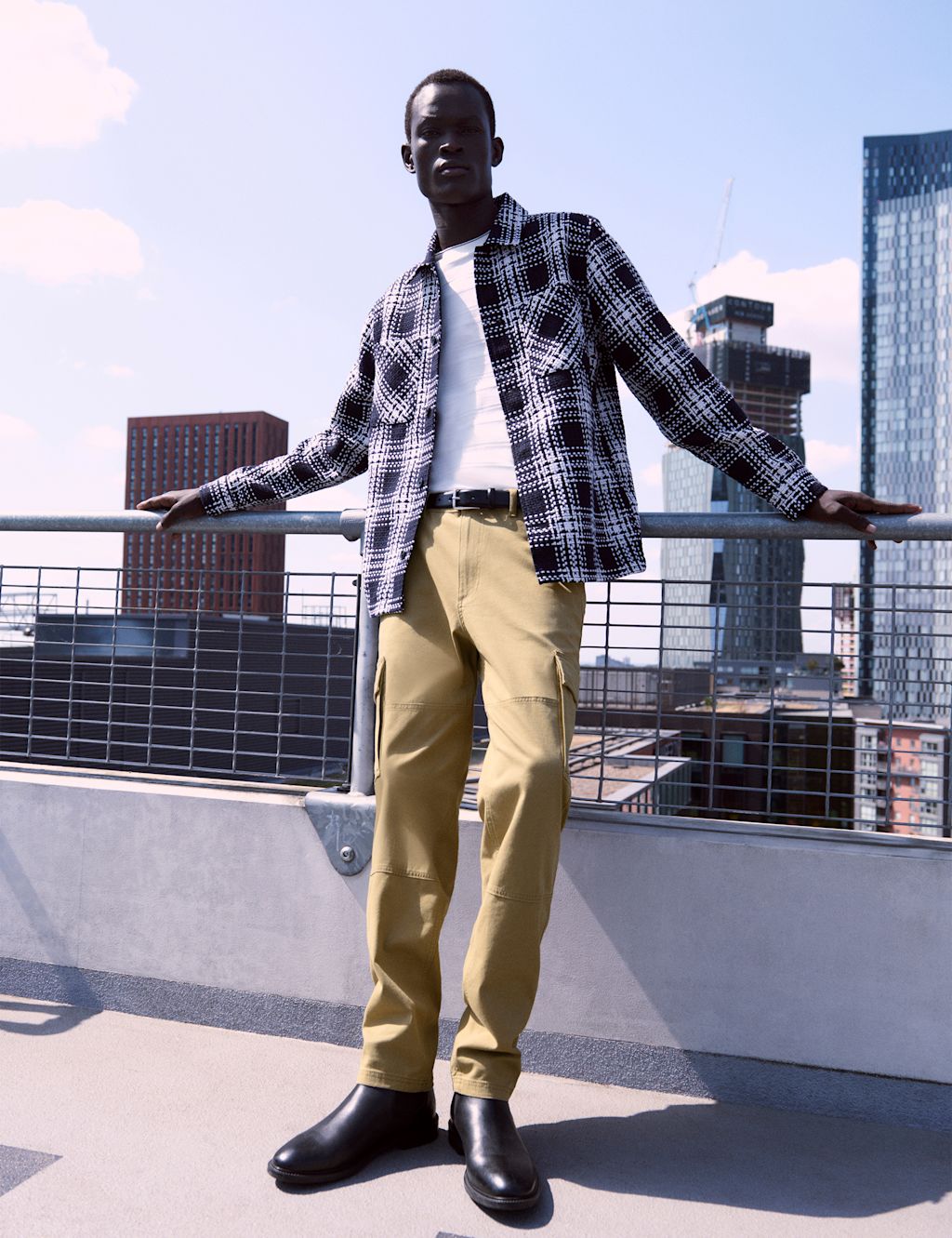 M&S Tapered Fit Stretch Cargo Trousers - 4633 - Toffee, Toffee