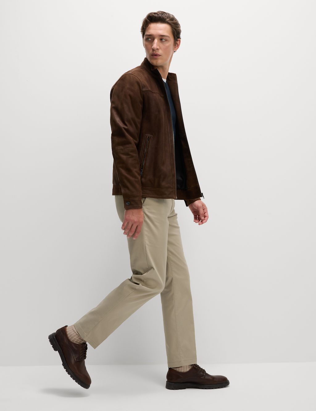 M&S Regular Fit Heritage Twill Chinos - 4229 - Mushroom, Mushroom