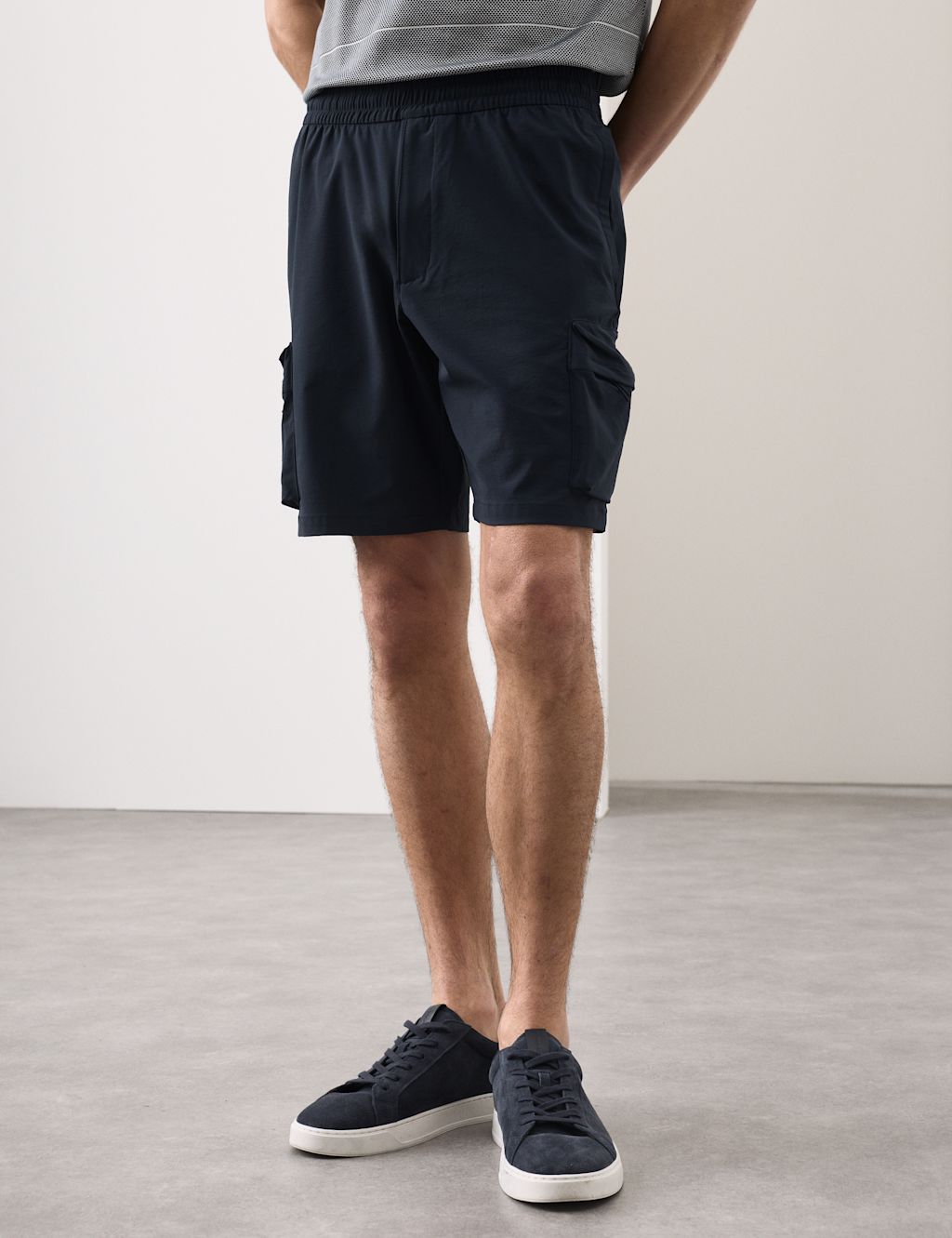 Autograph Technical Stretch Cargo Shorts - 42 - Dark Navy, Dark Navy