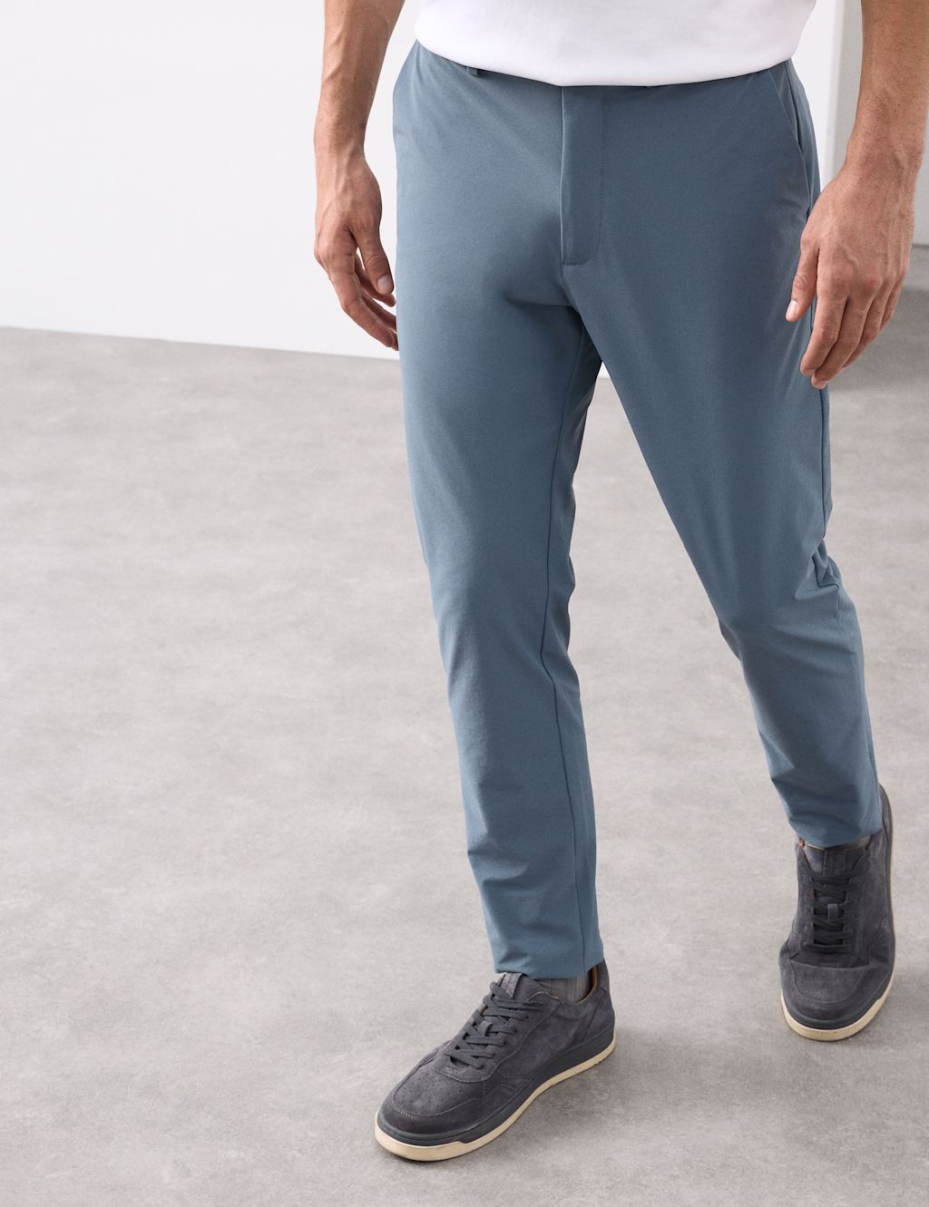 Autograph Slim Fit Technical Performance Chinos - 32 - Air Force Blue, Air Force Blue