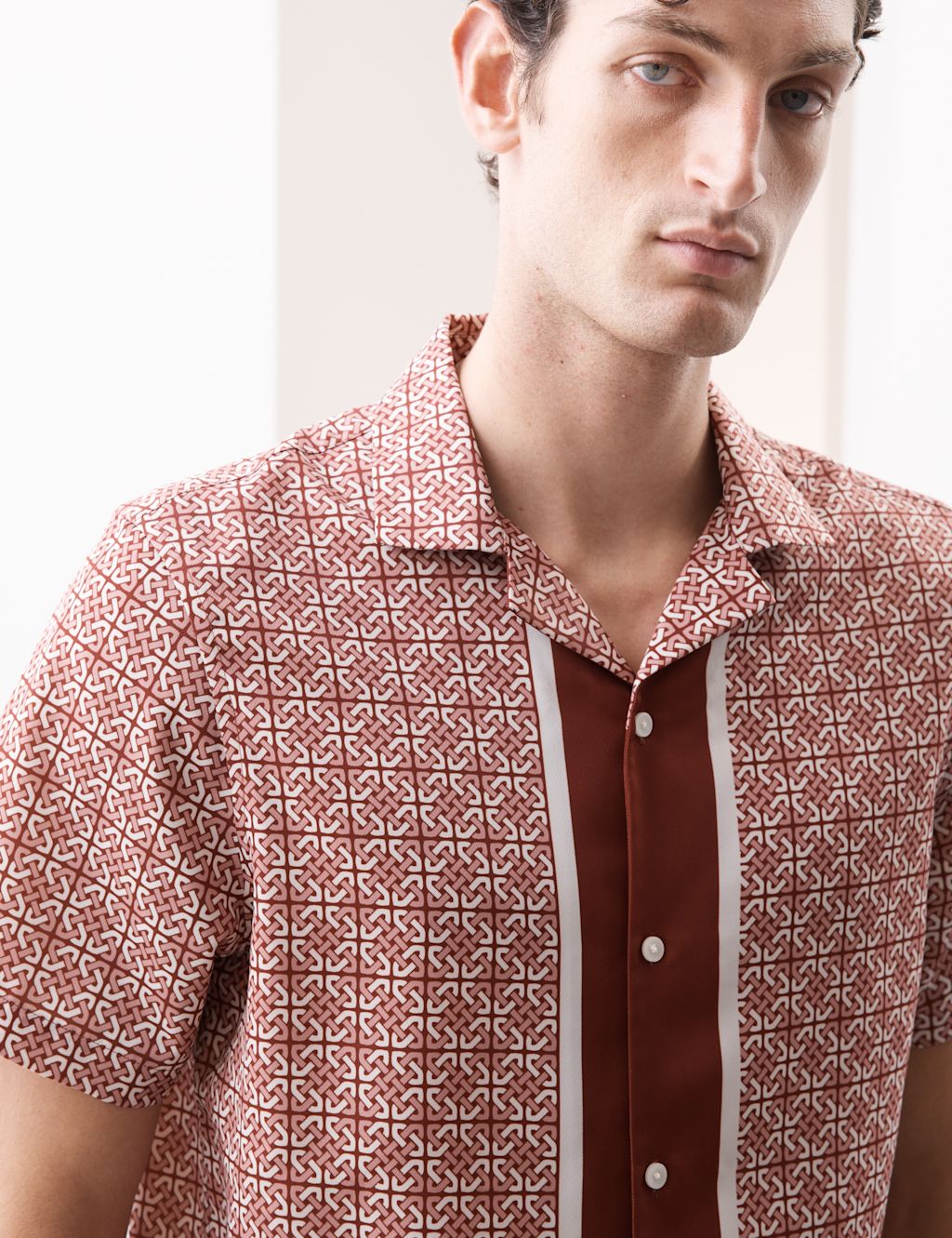 Autograph Geometric Print Shirt - LREG - Amber Mix, Amber Mix
