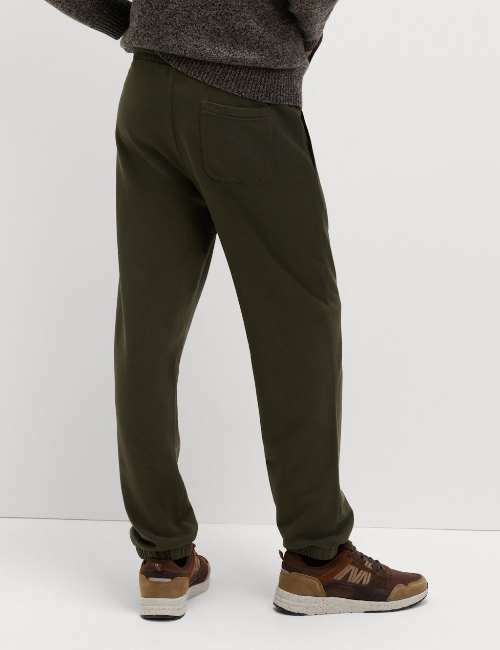 M&S Garment Dyed Pure Cotton Joggers - 3XL - Dark Khaki, Dark Khaki