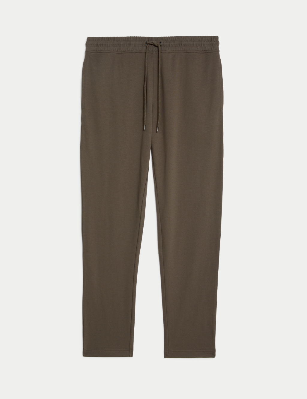 M&S Cotton Rich Straight Leg Joggers - L - Medium Brown, Medium Brown