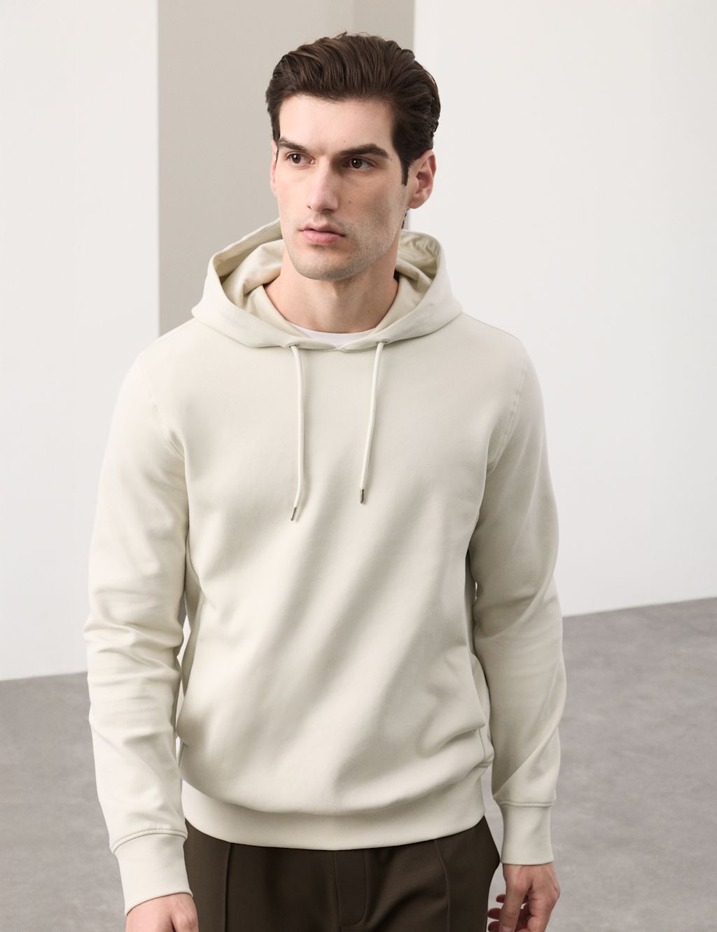 Autograph Cotton Rich Hoodie - M - Light Natural, Light Natural