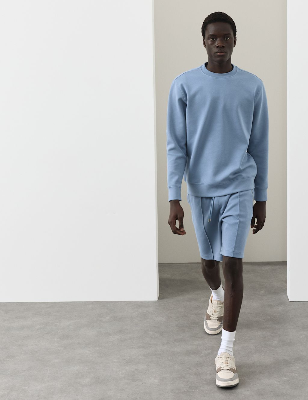Autograph Cotton Rich Crew Neck Sweatshirt - XL - Light Blue, Light Blue