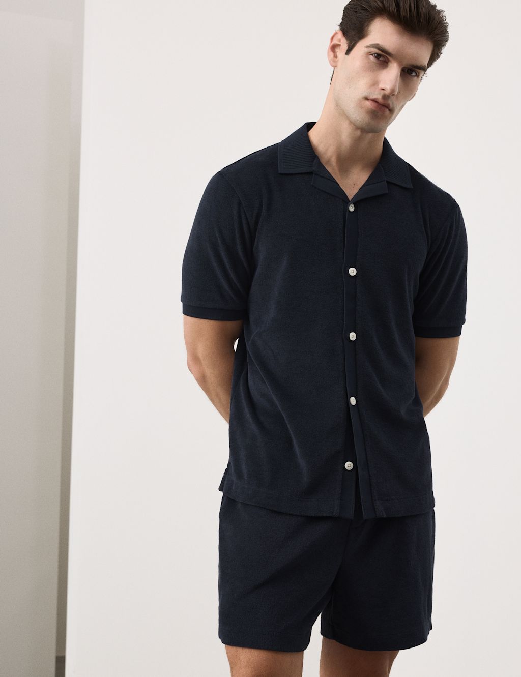 Autograph Cotton Rich Terry Towelling Shorts - 2XL - Dark Navy, Dark Navy