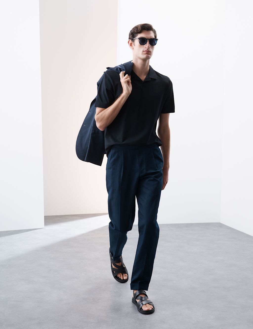 Autograph Cotton Rich Micro Pique Coolmax™ Polo Shirt - XXLREG - Dark Navy, Dark Navy
