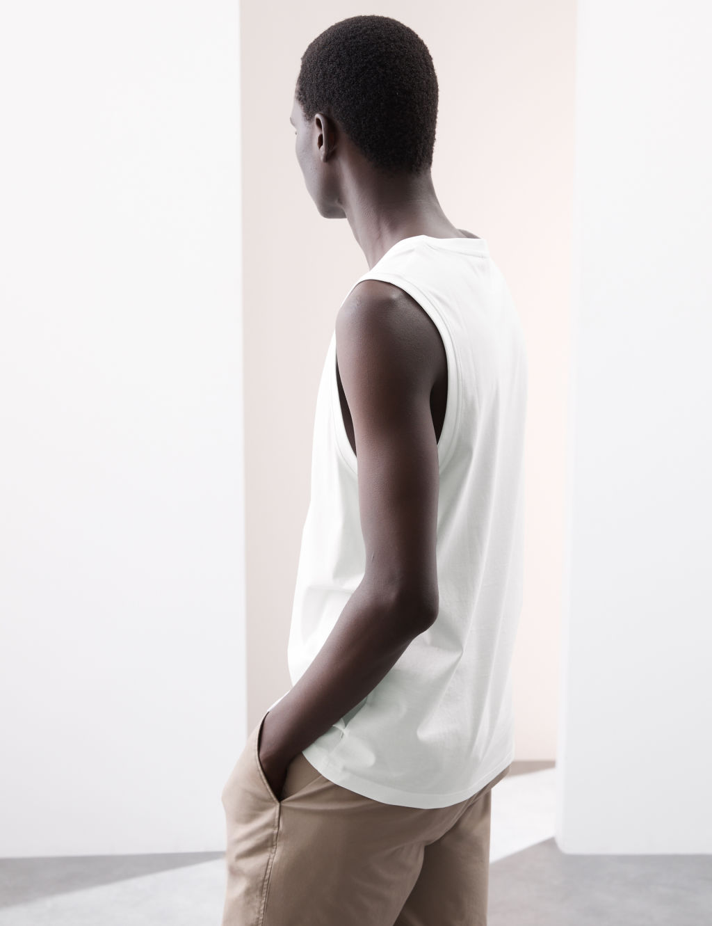 Autograph Pure Supima Cotton Crew Neck Tank Top - XXLREG - White, White