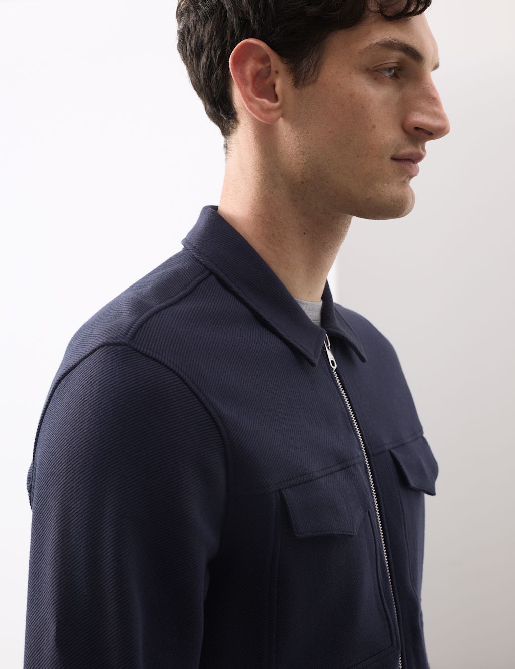 Autograph Cotton Rich Twill Jacket - XLREG - Dark Navy, Dark Navy