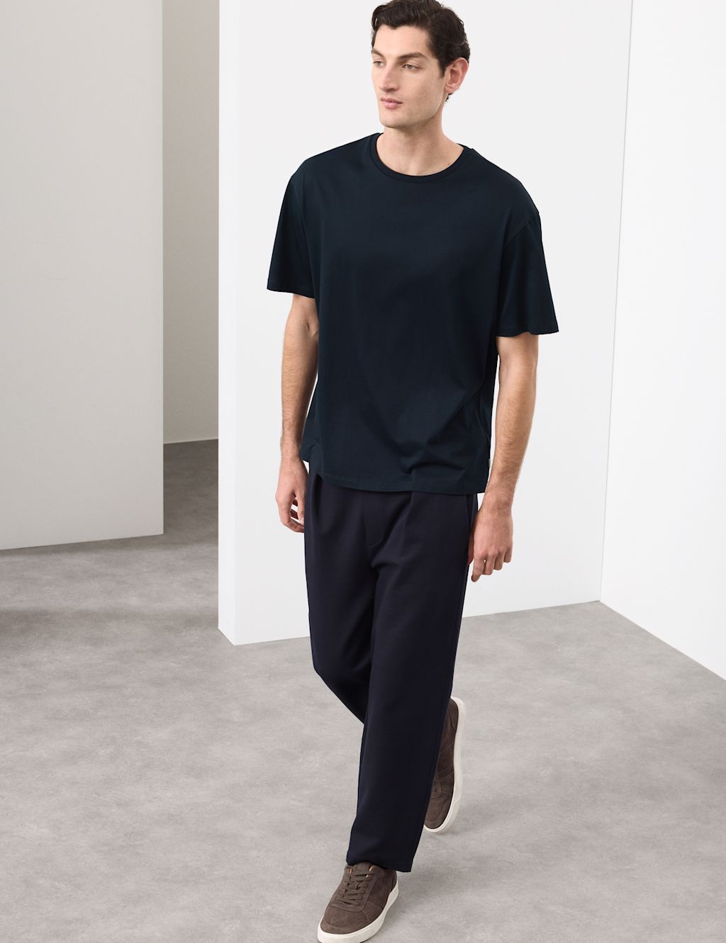 Autograph Pure Supima Cotton Oversized T-Shirt - XXLREG - Dark Navy, Dark Navy