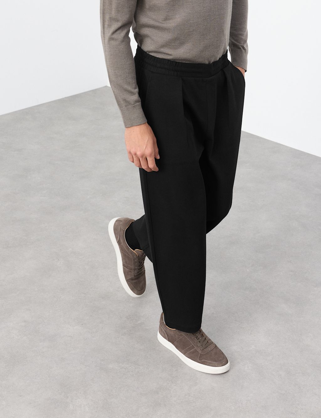 Autograph Cotton Rich Joggers - LREG - Black, Black
