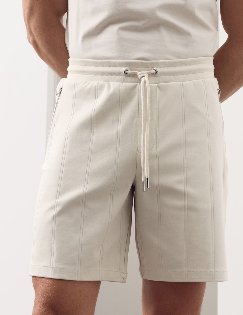 Autograph Regular Fit Cotton Rich Textured Shorts - 3XL - Light Natural, Light Natural