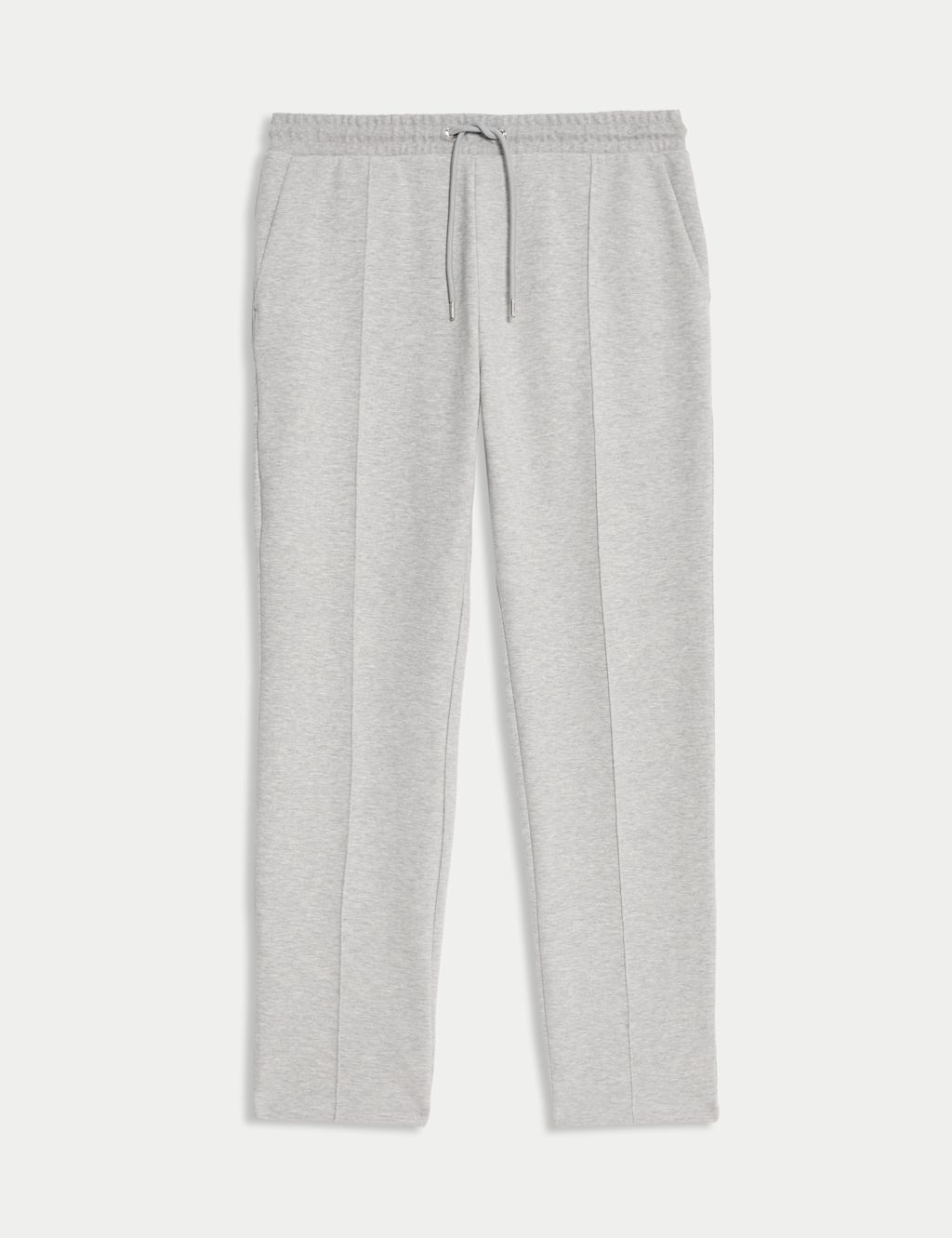 Autograph Cotton Rich Pintuck Straight Leg Joggers - 2XL - Grey Marl, Grey Marl