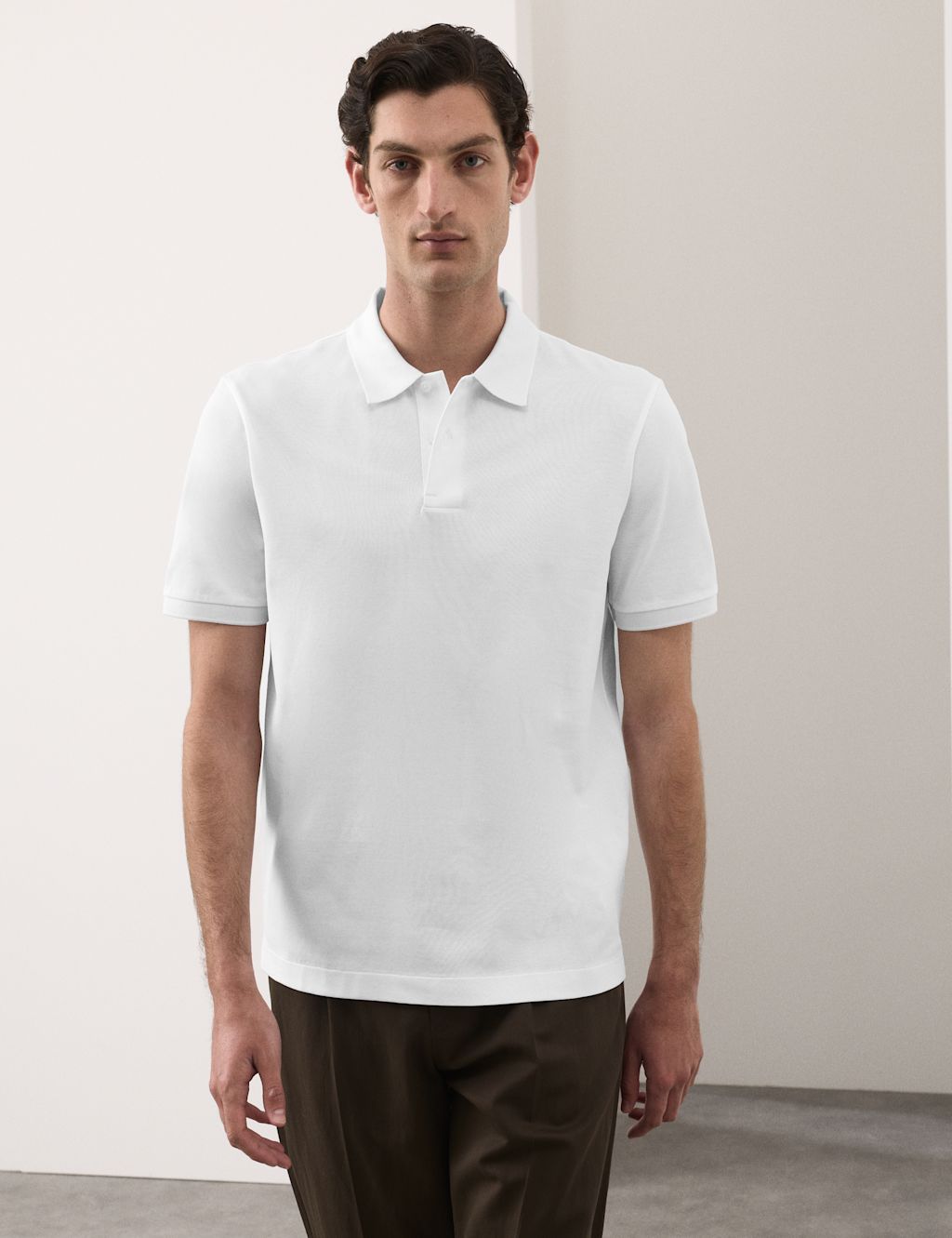Autograph Fine Mercerised Cotton Pique Polo - 2XL - White, White