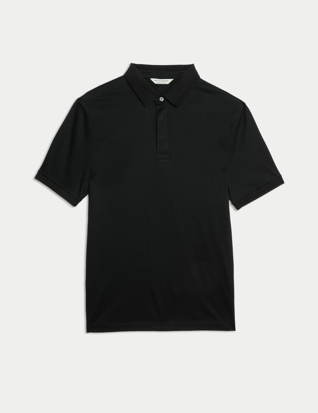 Autograph Pure Supima Cotton Polo Shirt - XLLNG - Black, Black