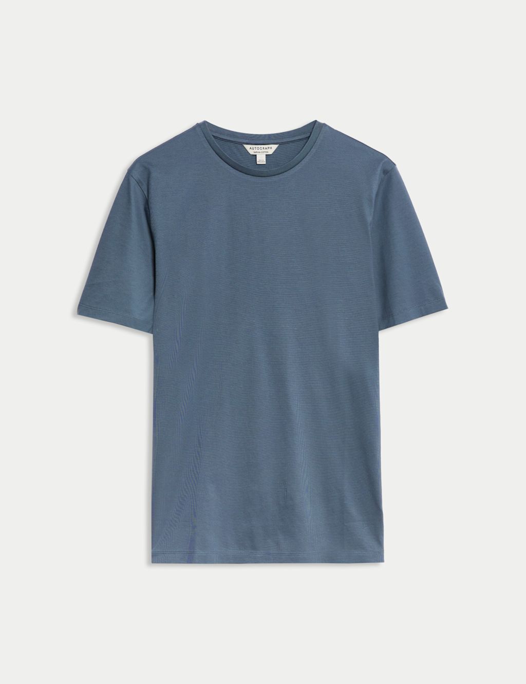 Autograph Pure Supima Cotton Performance Crew Neck T-shirt - XSREG - Mid Blue, Mid Blue