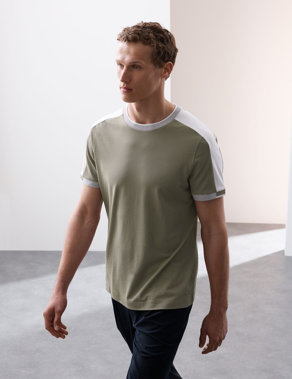 Autograph Cotton Blend Micro Pique T-Shirt - XLREG - Onyx, Onyx