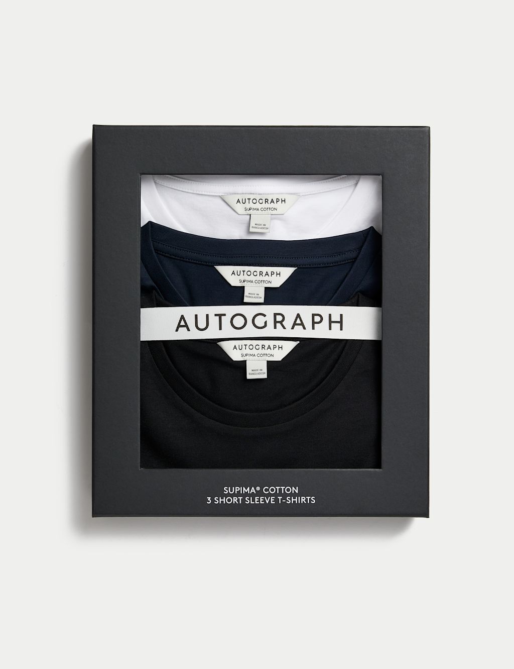 Autograph 3pk Pure Supima Cotton T-Shirts - MREG - Navy Mix, Navy Mix