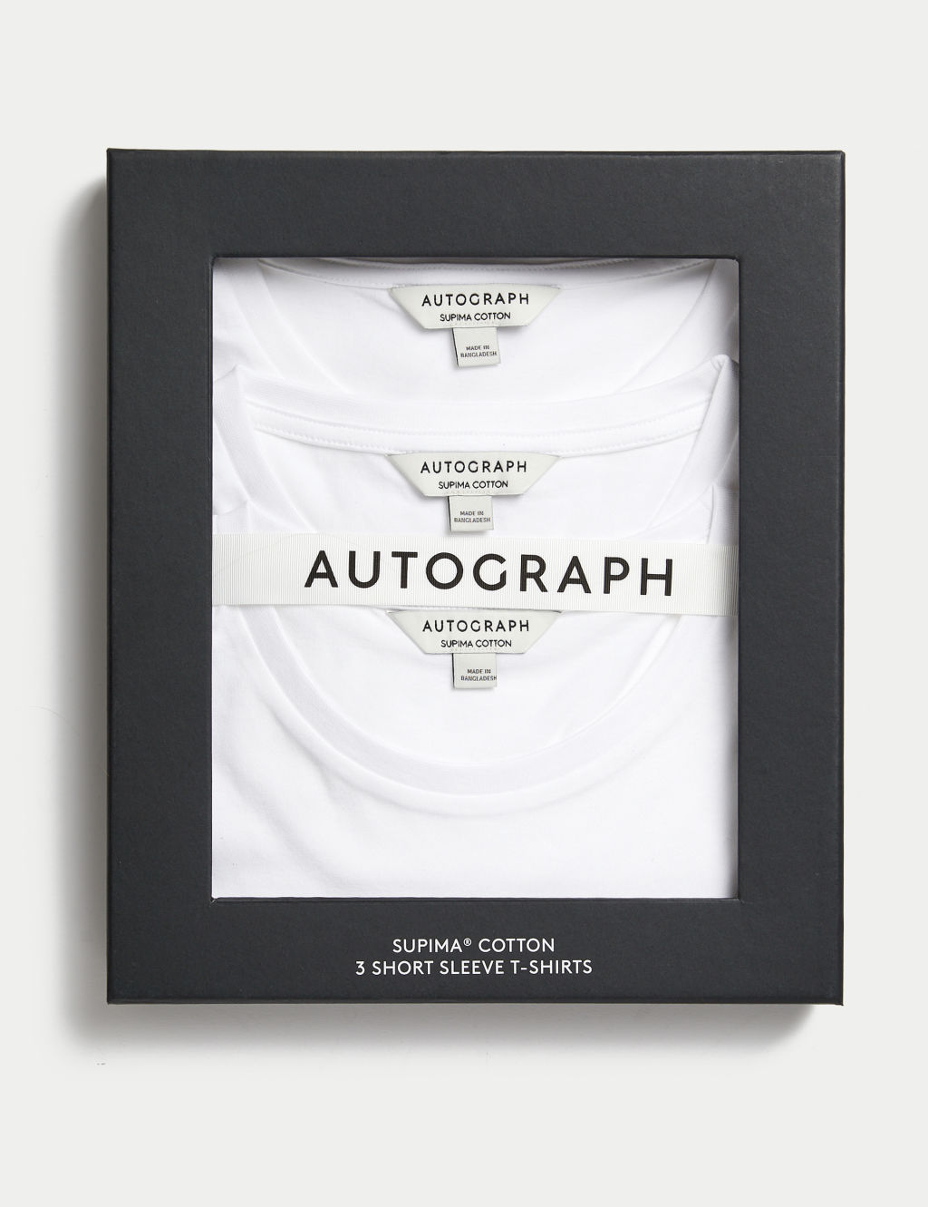 Autograph 3pk Pure Supima Cotton T-Shirts - MREG - White, White