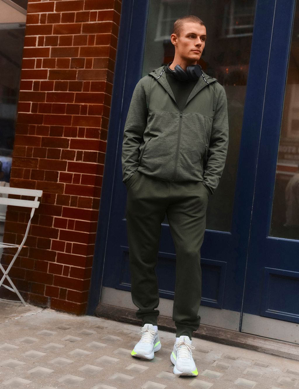 Goodmove Performance Jersey Joggers - 2XL - Dark Khaki, Dark Khaki