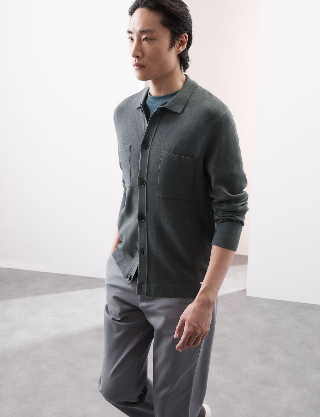 Autograph Knitted Jacket - LREG - Dark Slate, Dark Slate