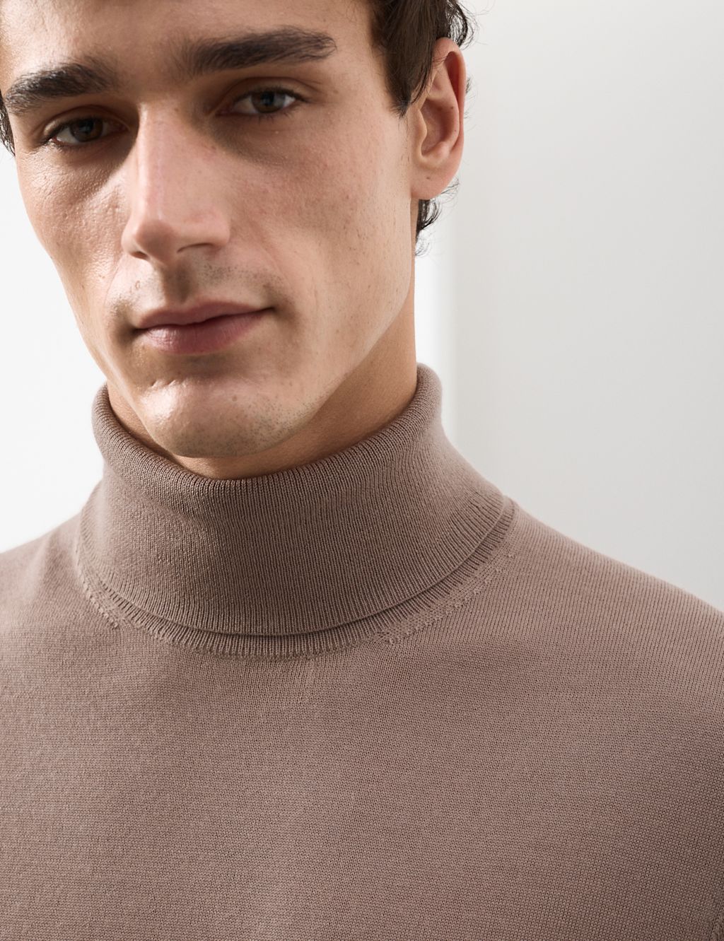 Autograph Pure Extra Fine Merino Wool Roll Neck Jumper - XXLREG - Cappuccino, Cappuccino