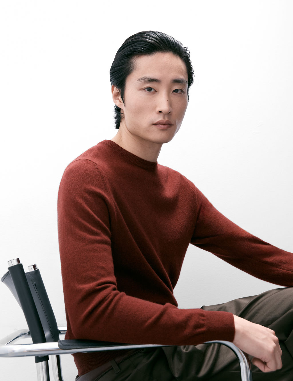 Autograph Pure Cashmere Crew Neck Jumper - MREG - Claret, Claret