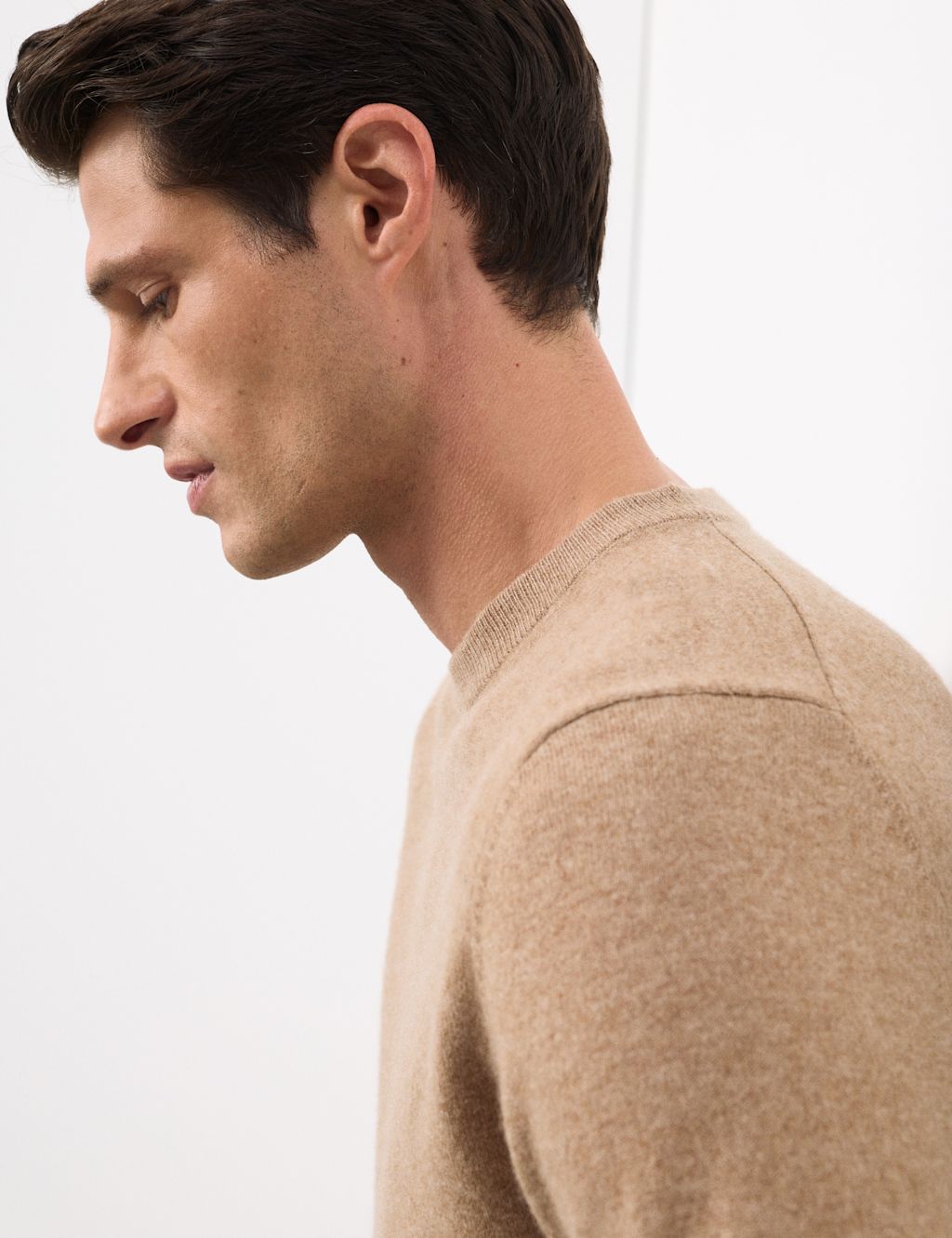 Autograph Pure Cashmere Crew Neck Jumper - MREG - Camel, Camel