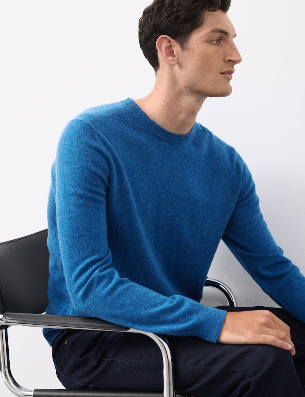 Autograph Pure Cashmere Crew Neck Jumper - MREG - Dark Marine, Dark Marine