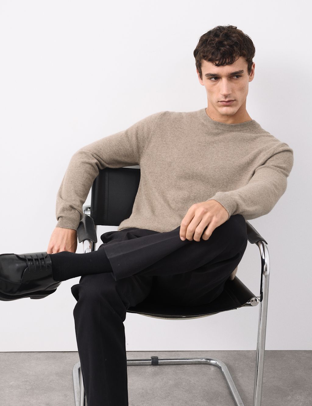 Autograph Pure Cashmere Crew Neck Jumper - MREG - Cappuccino, Cappuccino