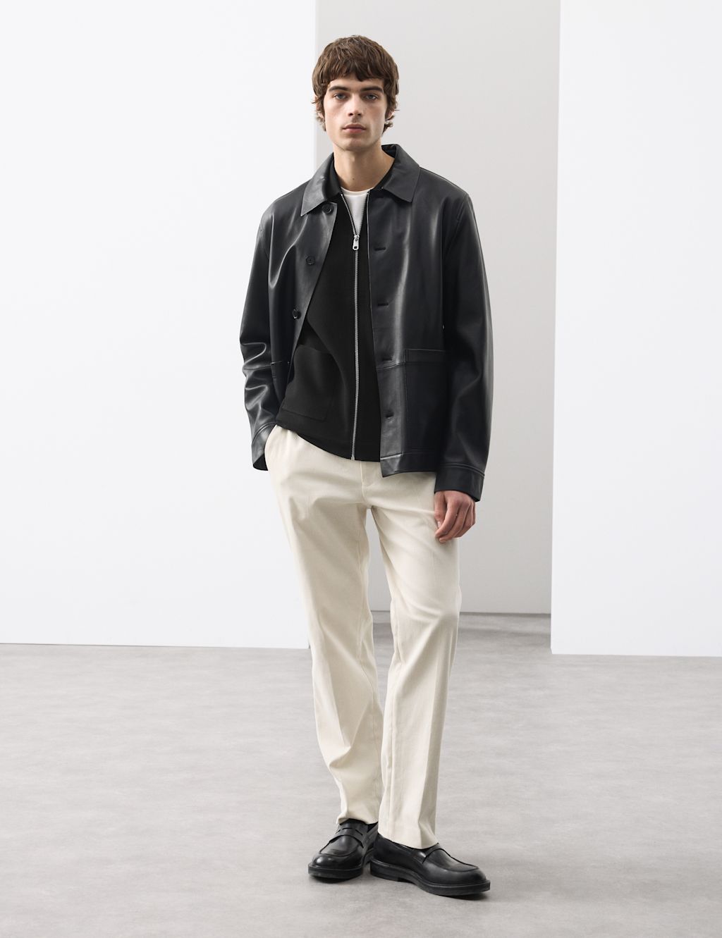 Autograph Milano-knit Zip up Knitted Jacket - LLNG - Black, Black