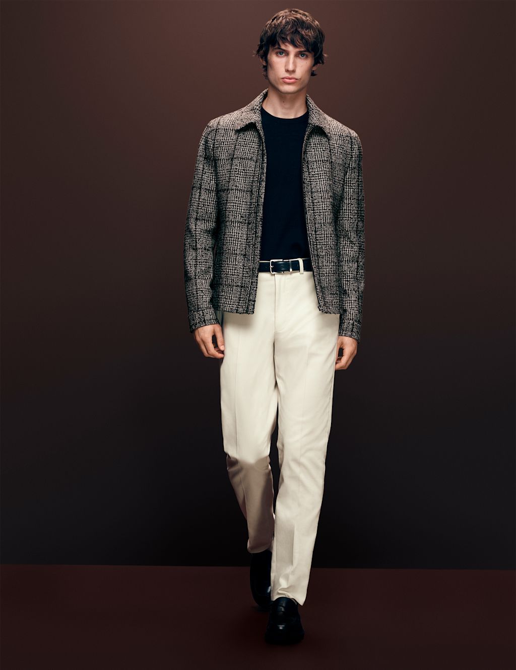 Autograph Straight Fit Bedford Cord Smart Trousers - 32REG - Ecru, Ecru