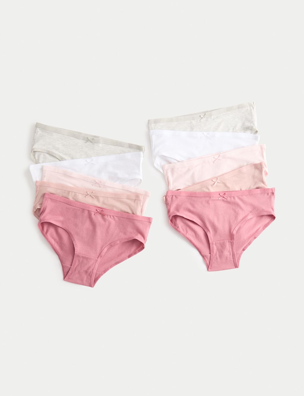 M&S 10pk Cotton with Stretch Knickers (2-14 Yrs) - 3-4 Y - Multi, Multi
