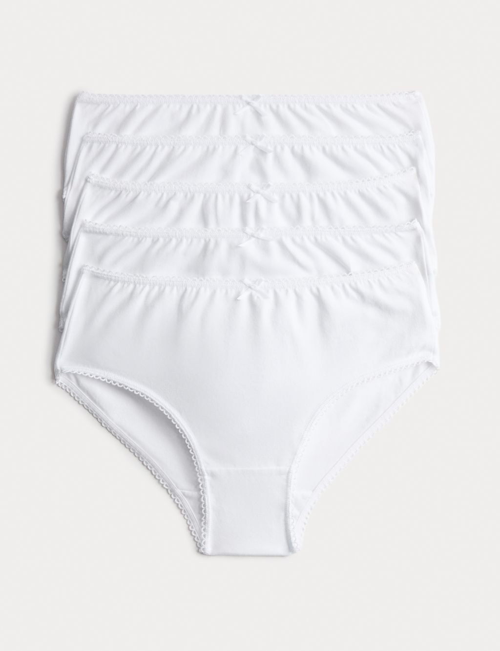 M&S 10pk Cotton Rich Knickers (2-14 Yrs) - 13-14 - White, White
