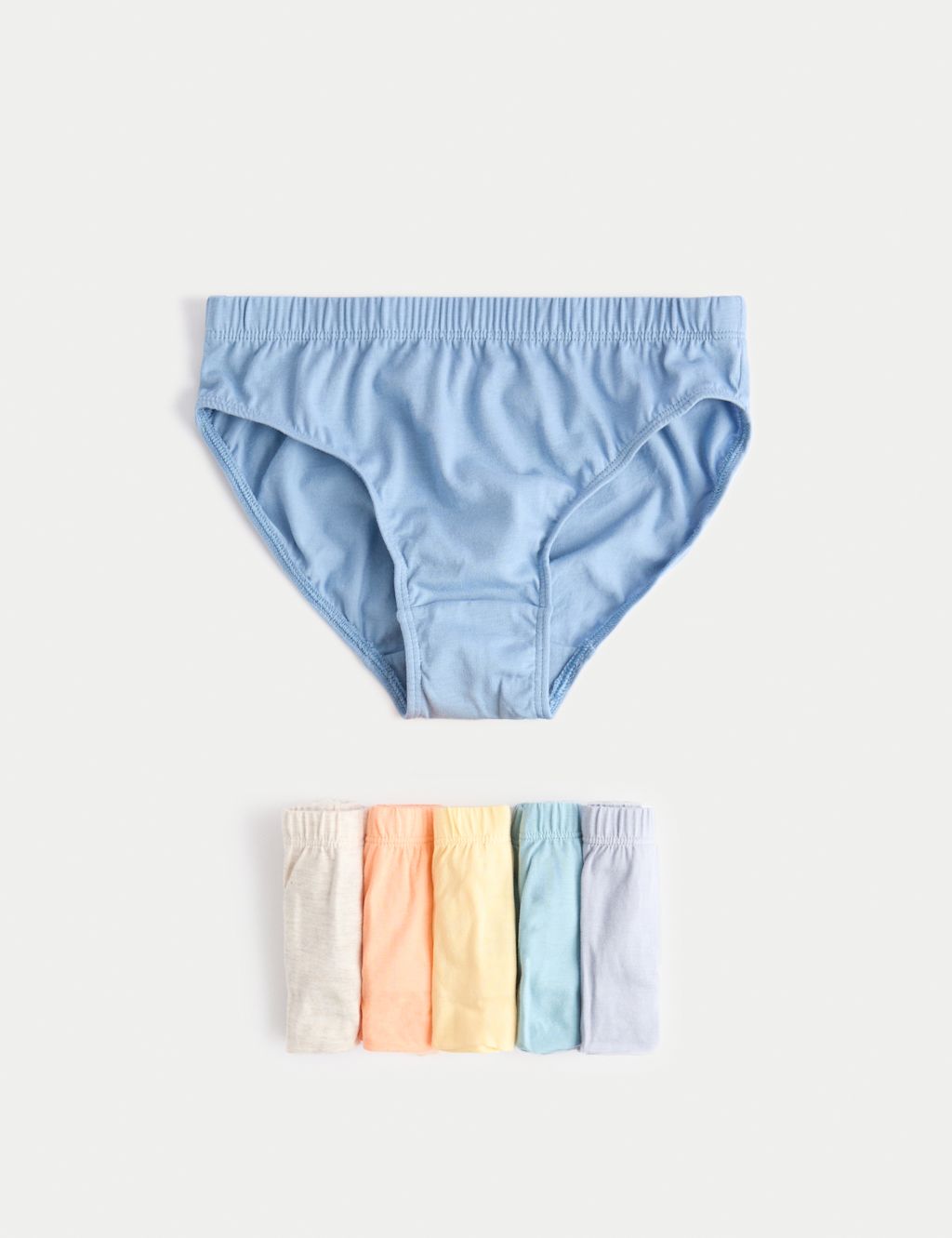 M&S 10pk Pure Cotton Core Brights Briefs (2-14 Yrs) - 11-12 - Multi, Multi