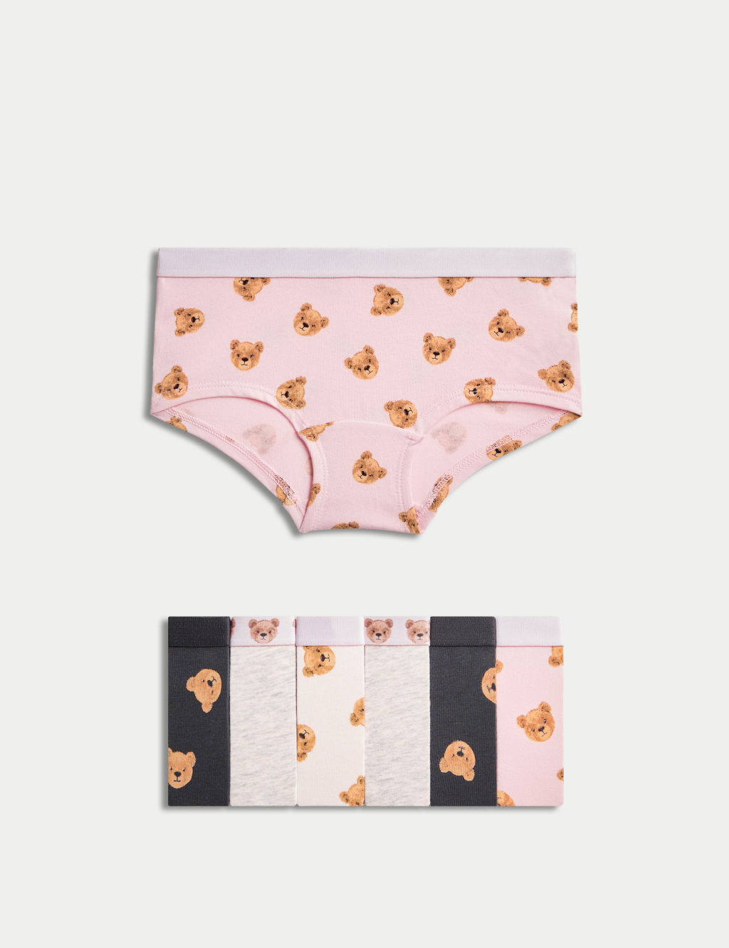 7pk Cotton with Stretch Spencer Bear™ Shorts (5-16 Yrs) - 11-12 - Multi, Multi