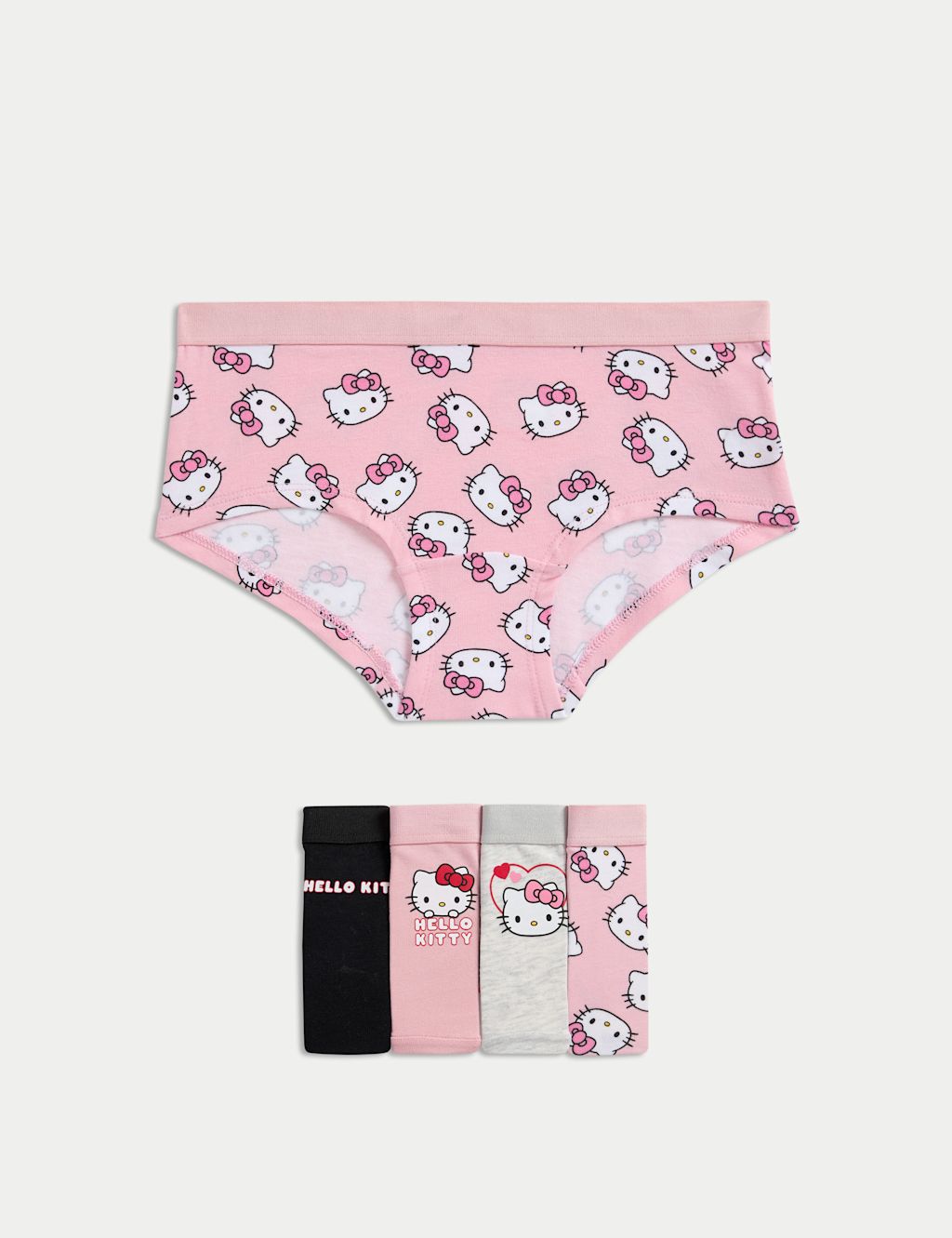 M&S 5pk Cotton Rich Hello Kitty™ Shorts (5-16 Yrs) - 11-12 - Multi, Multi