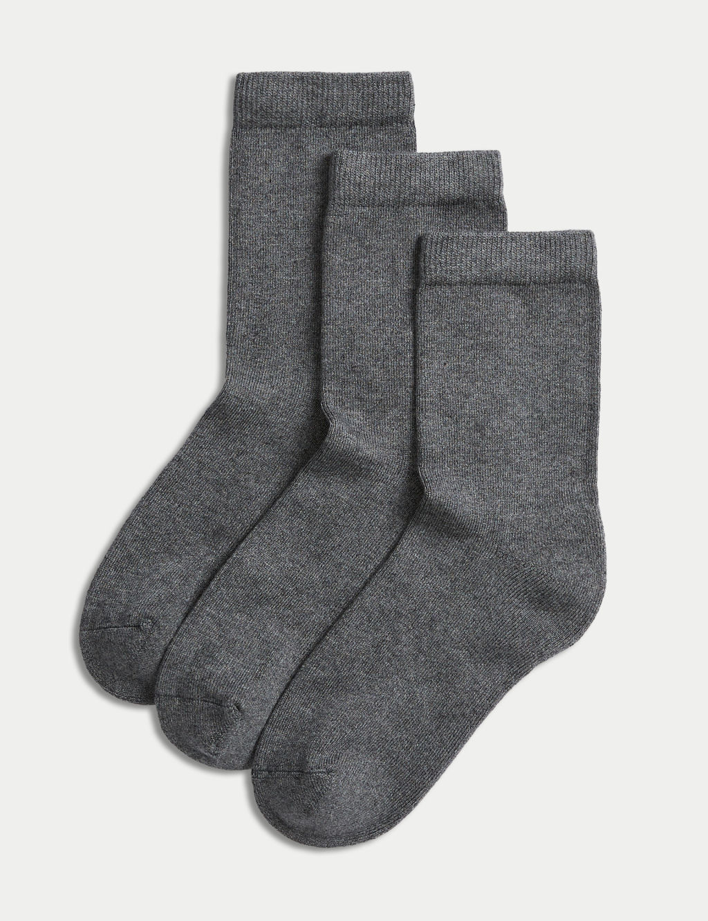 M&S 3 Pack of Ultimate Comfort Socks - 12&frac12;-3&frac12; - Grey, Grey
