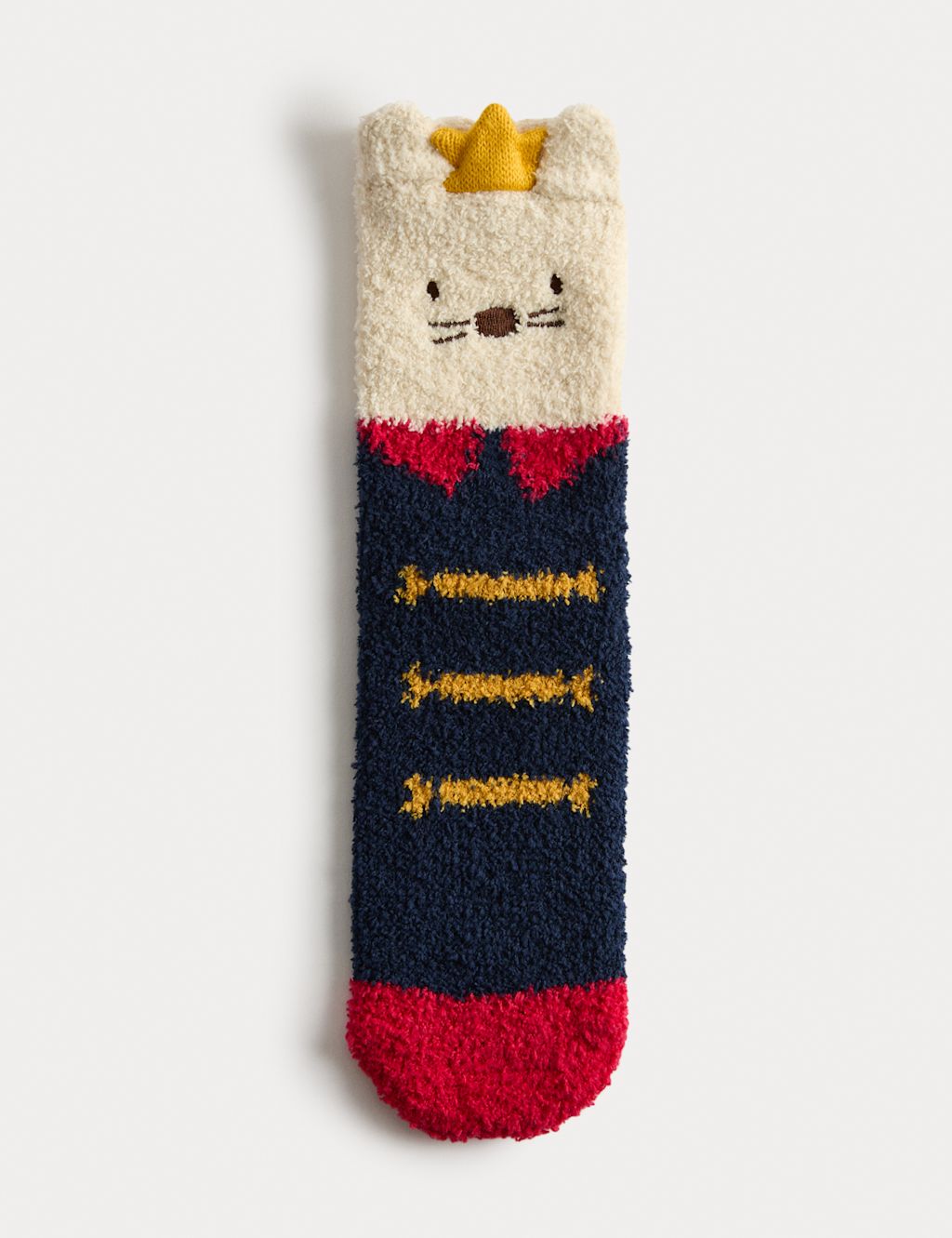 M&S Mouse Cosy Slipper Socks - 12+3+ - Red Mix, Red Mix