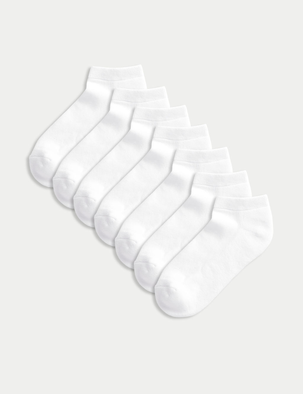 M&S 7pk Cotton Rich Trainer Liners™ (6 Small - 10.5 Large) - 8-12 - White, White