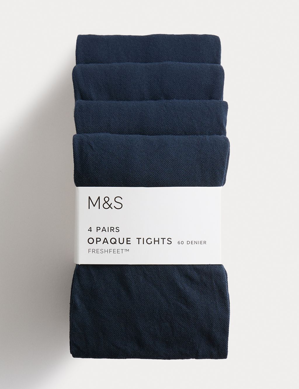 M&S 4pk 60 Denier School Tights (3-16 Yrs) - 9-10Y - Navy, Navy