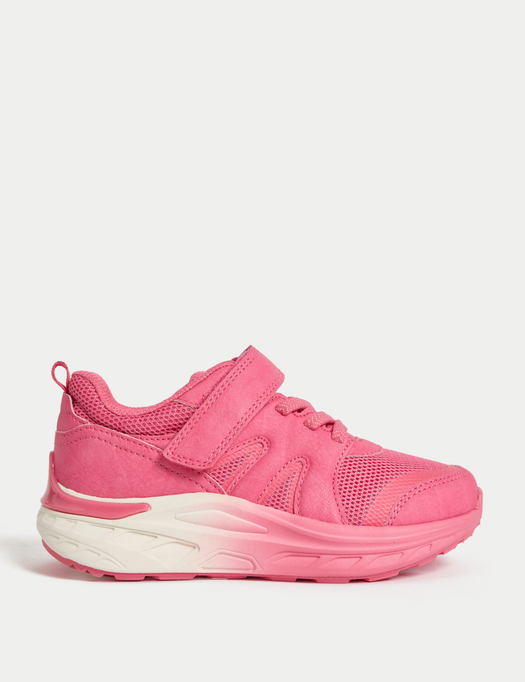 M&S Kids Freshfeet&trade; Riptape Trainers (4 Small - 2 Large) - 10 - Pink Mix, Pink Mix